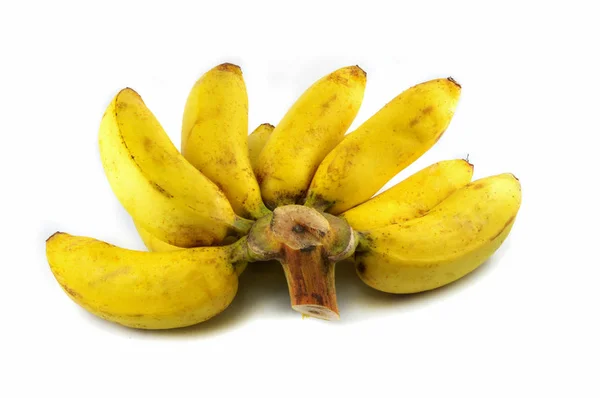 Pettine Banana Maturo Isolato Fondo Bianco Frutta Tropicale Banana Coltivata — Foto Stock