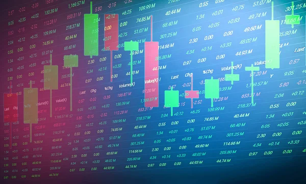 Börse Oder Devisenhandel Diagramm Und Kerzenständer Diagramm Investition Und Börsengewinne — Stockfoto