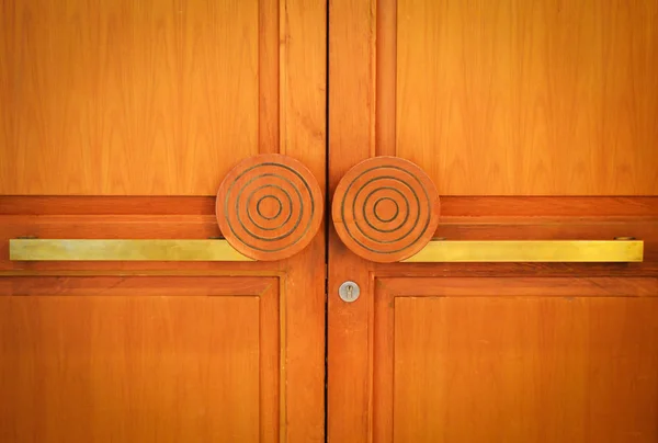 Plano Fundo Detalhe Porta Madeira Maçaneta Porta Padrão Esfera — Fotografia de Stock