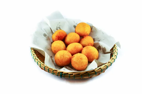 Thai Fried Sweet Potato Balls Postres Generales Para Snack Canasta — Foto de Stock
