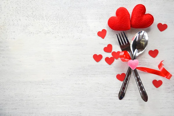 Cena San Valentino Romantico Amore Cibo Amore Concetto Cucina Romantico — Foto Stock