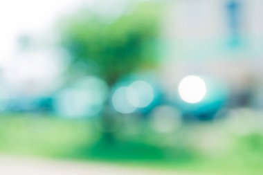 Yeşil arka plan / doğa ve bokeh arka plan üzerinde yeşil ağaç Blur