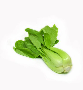 Çin lahanası izole / taze yeşil Çin lahanası sebze veya Çince lahana beyaz izole fon diğer adı Pok Choi veya Pak Choi 