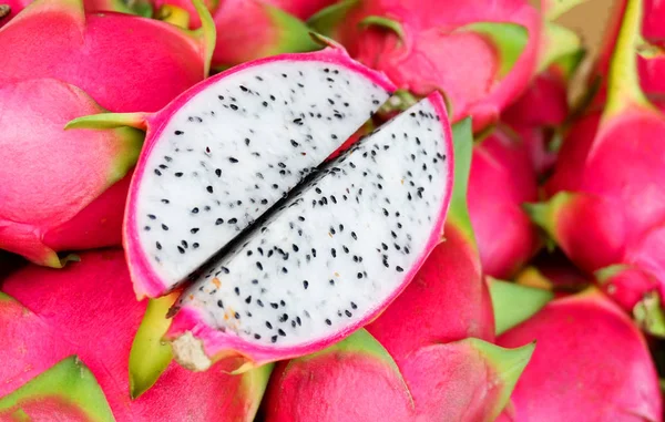 Dragon Fruit Texture Background Fresh Dragon Fruit Sale Market Tropical — Stock Photo, Image