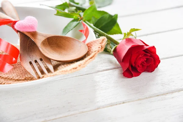 Cena San Valentino Romantico Amore Cibo Amore Concetto Cucina Romantico — Foto Stock