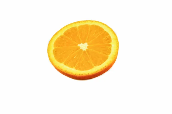 Orange Fruit Slice Isolated White Background — Stock Photo, Image