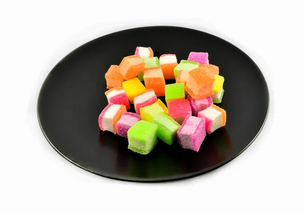 Lanche de frutas de geleia colorida / Close-up doce geleia sobremesa doce — Fotografia de Stock