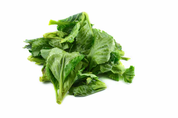 Fresh green leaves cabbage isolated on white background / Organi — Stock Photo, Image