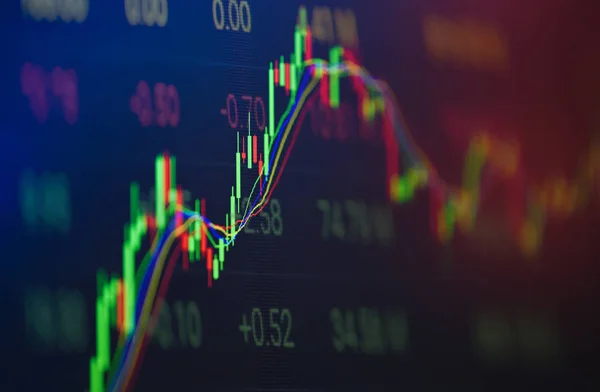 Marché boursier ou trading forex analyse graphique investissement — Photo
