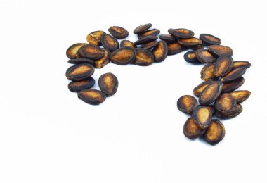 Karpuz Çekirdeği üzerinde izole beyaz arka plan snack 