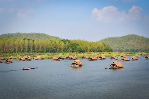 Relax travel river / Landscape of lake sky mountain and bamboo h