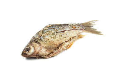 Salamura balık izole üzerinde beyaz arka plan fermente 