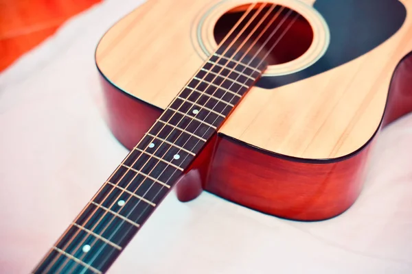 Acoustic guitar / Close up of guitar musical instrument tone vin — Stock Photo, Image