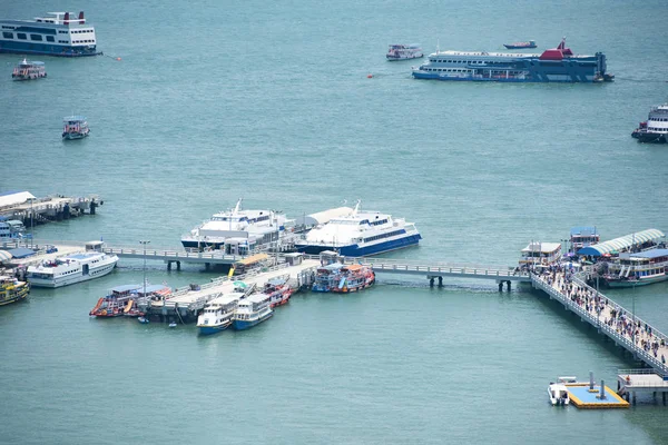 Ferry Boat harbor for people residents the tourist sea and ocean