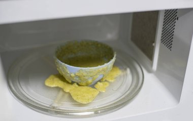 Gıda mikrodalga fırında patladı - fincan gıda ove ile uyarı fırın