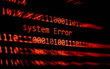 Teknoloji ikili kod numarası veri uyarısı Sistem Hata mesajı