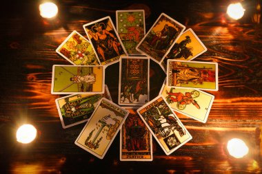 tarot cards for tarot readings psychic as well as divination wit clipart