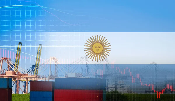 Argentine crise économie marché boursier baisse t — Photo