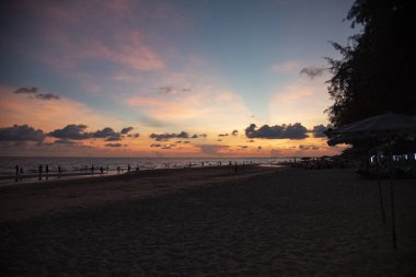 plaj günbatımı siluet adaları tro güzel plaj kumlu