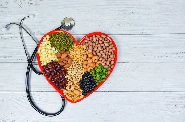 Choix d'aliments sains manger propre pour la vie cardiaque cholestérol d — Photo