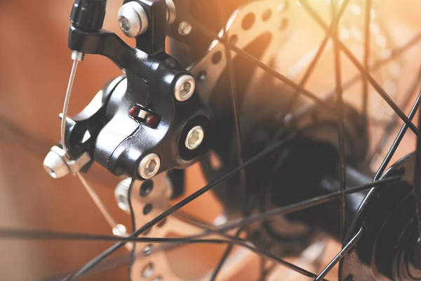 bicycle brake / Close up the back disc brake bike