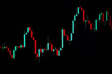 Borsa yatırımlarının iş mumu grafiği grafiği. Arkaplan tasarımı / borsa değişim eğilimi finans ekonomisi konsepti.