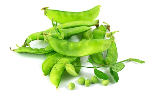 Green Fresh String Bean Isolate White Background — Stock Photo, Image