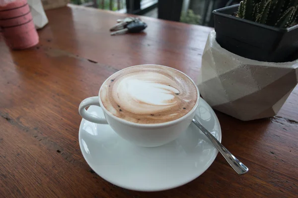 Leckeren Heißen Kaffee Café — Stockfoto