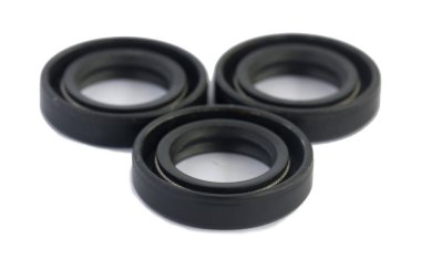 Motosiklet yedek parça beyaz arka plan üzerinde petrol mühür için hidrolik silindirler