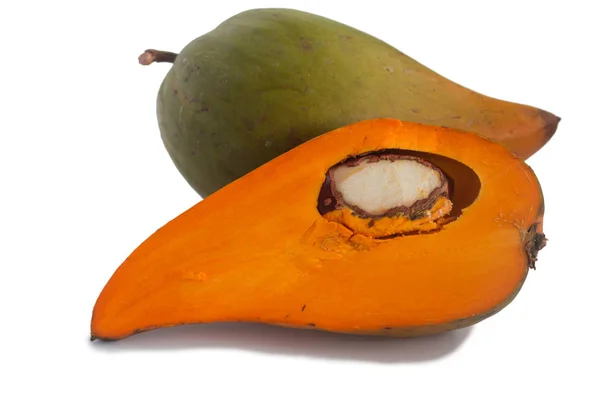 Lucuma Fruit Algemene Naam Van Deze Vrucht Isolaat Wit — Stockfoto