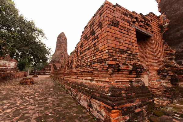 Ruin of ancient city destroy from War in Phra Nakhon Si Ayutthaya Province of Thailand