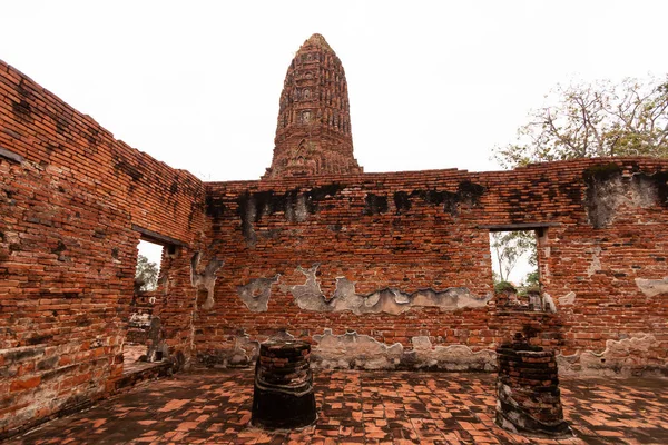 Hancur Dari Kota Kuno Menghancurkan Dari Perang Phra Nakhon Ayutthaya — Stok Foto