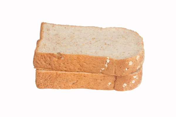 Vitt Färskt Bröd Isolera — Stockfoto