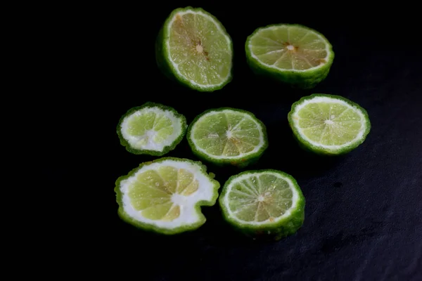 Bergamot Kaffir Lime Cut Half — Stock Photo, Image