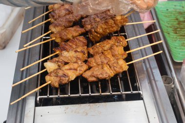 kavrulmuş domuz etinin rendeleyin ızgara