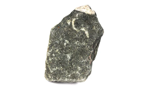Βράχος Basalt Από Βιομηχανικά Φυτά Απομονώνονται Λευκό Φόντο — Φωτογραφία Αρχείου