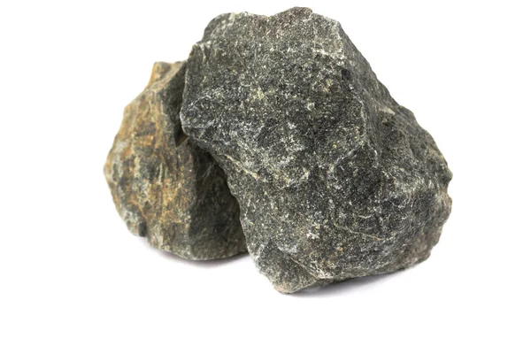 Basalt Rock Ipari Üzemekből Izolált Fehér Alapon — Stock Fotó