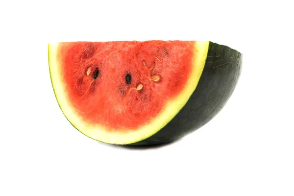 Frische Wassermelonenfrüchte Aus Dem Garten Isolieren Auf Weiß — Stockfoto