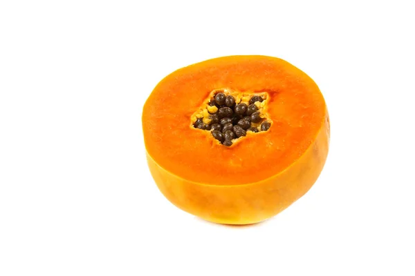 Sweet Papaya Fruit Isolate White — Stock Photo, Image