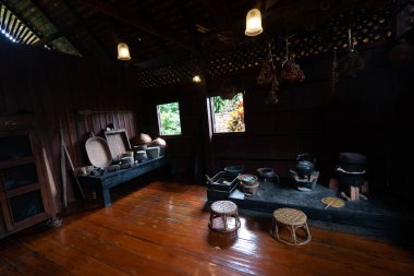 Ahşap Antik evde eski mutfak