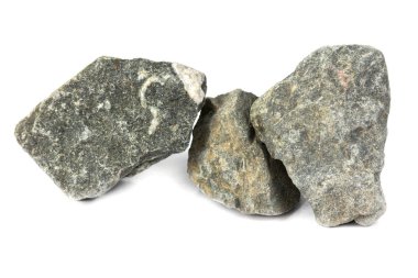 Granit taş endüstriyel bitkilerden beyaz arka plan üzerinde izole