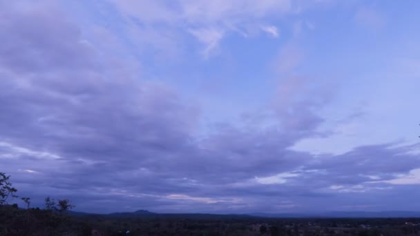 Dramática Tormenta Nube Mueve Vista Montaña Paisaje — Vídeos de Stock