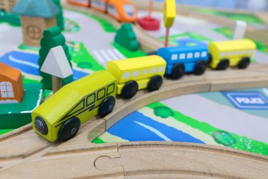 Oyuncak trafik yönetimi ahşap çocuklar Için beyin gelişimi için yapılmış