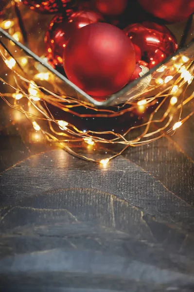 Noel ışıkları. Noel ruh. Noel arka plan. Sıcak Noel atmosferi.  