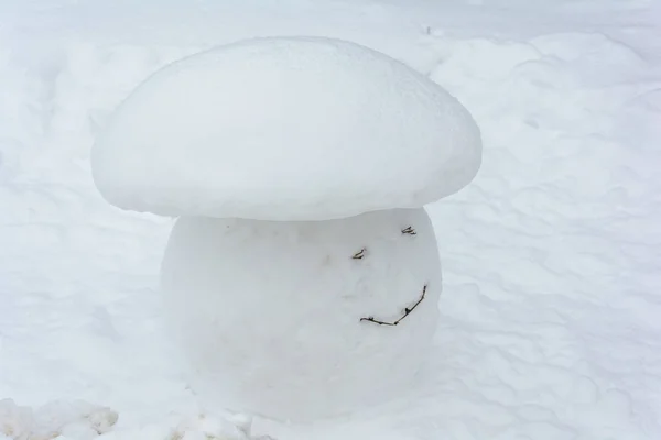 Winter Forest Grove Snow Figure Snowman Nature Cold Beautiful — Stock Photo, Image