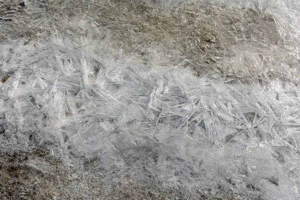 Modelli Fusione Neve Ghiaccio Sulla Sabbia — Foto Stock