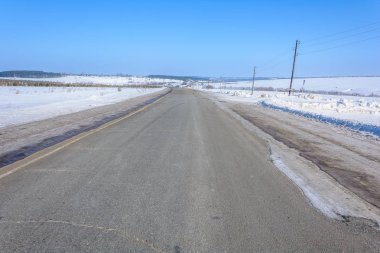 Soğuk kış hava buz yol