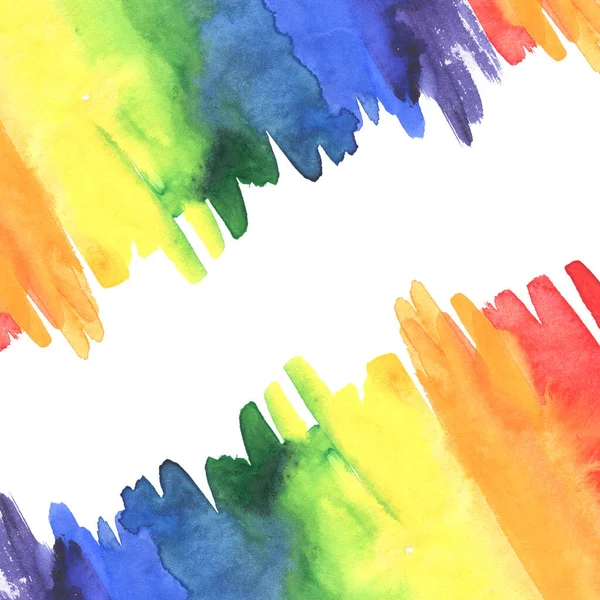 Abstraktes Aquarell Hintergrund Handbemalte Textur Regenbogen Pinselstrich Flecken Design Für — Stockfoto