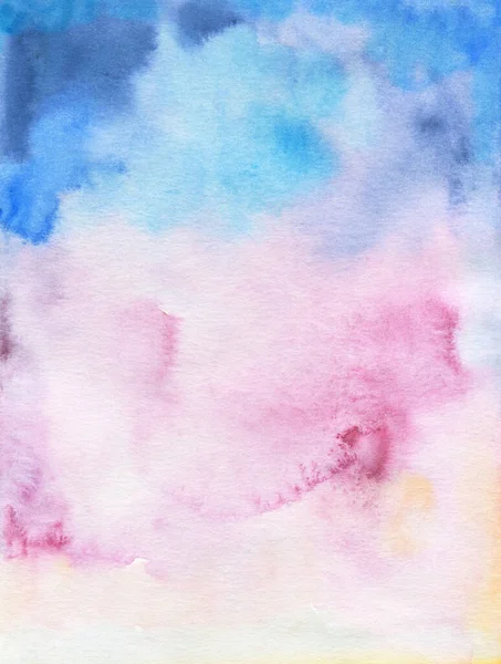 Watercolor Abstract Background Pink Blue Hand Painted Texture Watercolor Stains — Stock Photo, Image