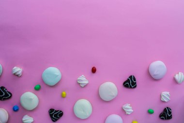 Şirin mutlu yıllar parti arka plan. Üstten Görünüm, düz yatıyordu.